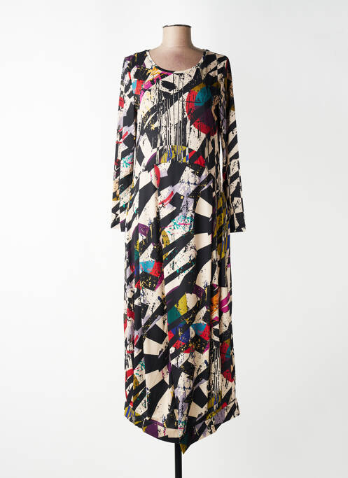 Robe longue manches longues manches longues noir KOZAN femme