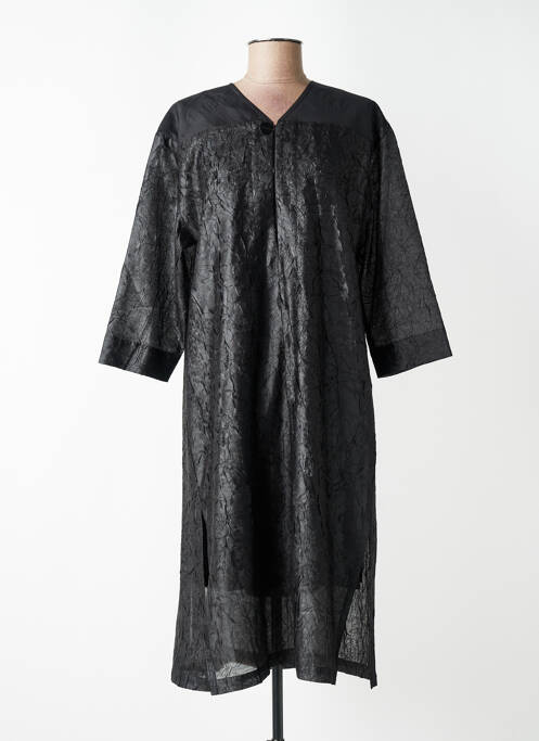 Robe mi-longue manches 3/4 manches 3/4 noir CPC femme