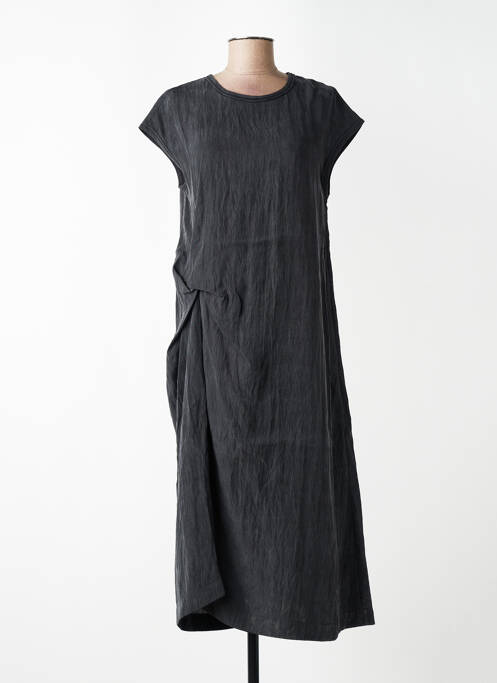 Robe mi-longue manches courtes manches courtes gris CPC femme