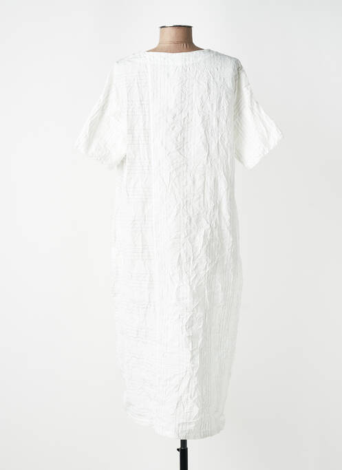 Robe mi-longue manches courtes manches courtes blanc GERSHON BRAM femme