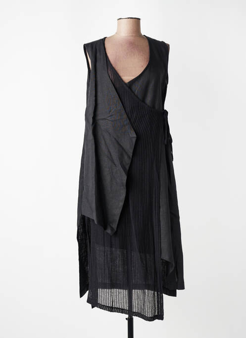 Robe mi-longue sans manche sans manche noir LOTUS EATERS femme