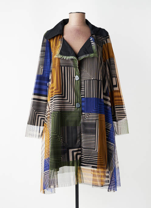 Trench fermeture boutonnée sur le devant sans capuche noir KOZAN femme