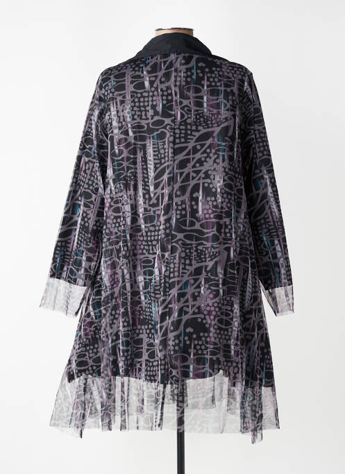 Trench fermeture boutonnée sur le devant sans capuche noir KOZAN femme