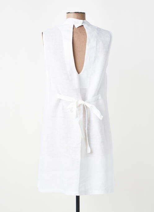 Robe courte sans manche sans manche blanc LOTUS EATERS femme