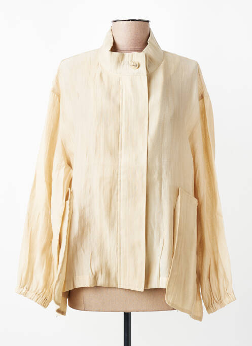 Veste casual col rond beige CPC femme