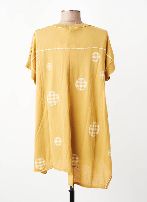 Tunique manches courtes col v jaune CPC femme