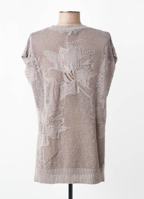 Top imprimé fantaisie manches courtes marron CPC femme