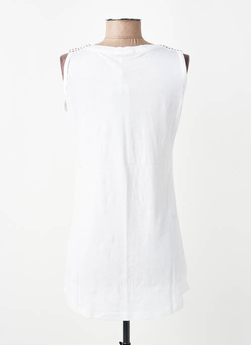 Débardeur coupe cintrée sans manche blanc YES.ZEE femme