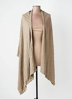 Gilet manches longues manches 3/4 marron MAMA B. femme