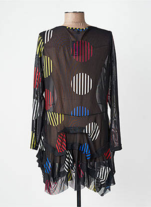Tunique manches longues légère et transparente noir KOZAN femme