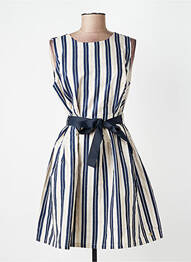 Robe courte sans manche sans manche bleu YES.ZEE femme