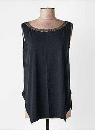 Tunique sans manche tissage jersey noir ALEMBIKA femme