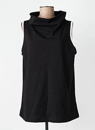 Tunique sans manche tissage jersey noir ALEMBIKA femme