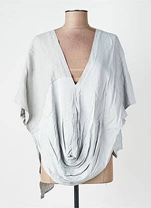 Top tissage crêpe manches 3/4 gris LOTUS EATERS femme
