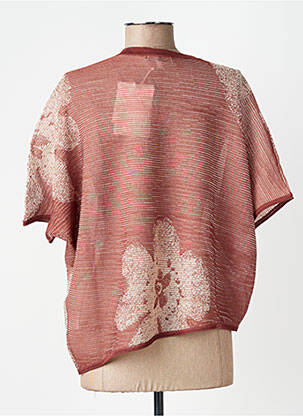 Pull stretch manches courtes marron CPC femme