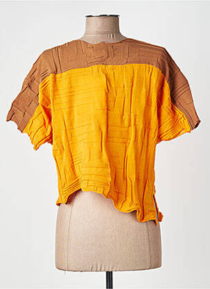 Top tissage jersey manches courtes orange CPC femme
