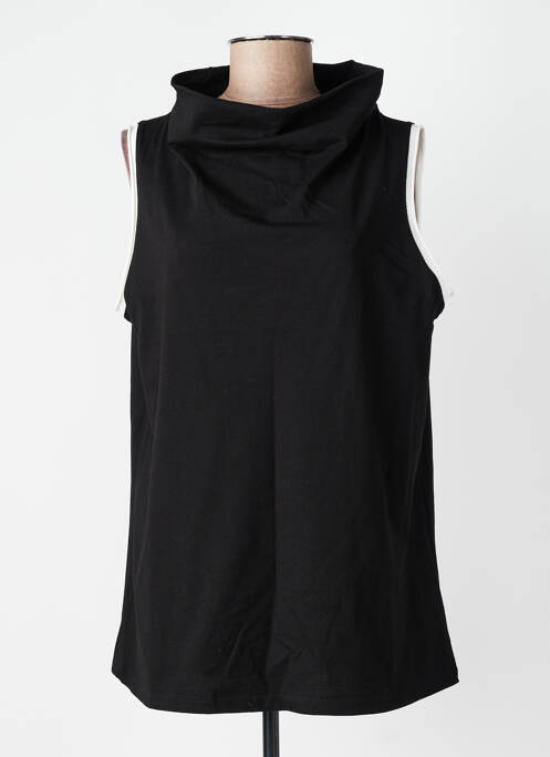Tunique sans manche tissage jersey noir ALEMBIKA femme