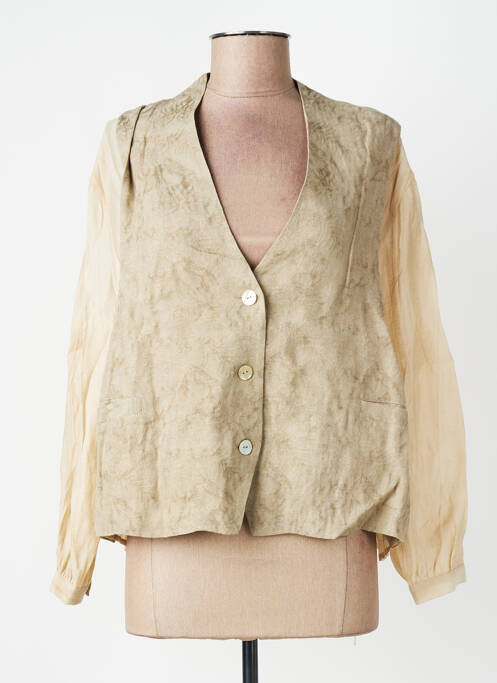 Veste chic col v beige CPC femme