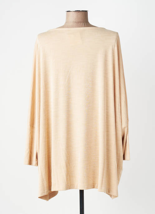 Gilet manches longues stretch beige ALEMBIKA femme