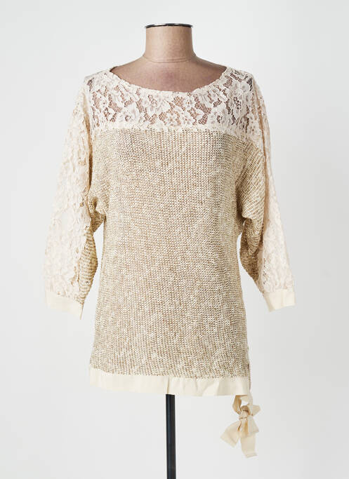 Top stretch manches 3/4 beige VICOLO TRIVELLI femme