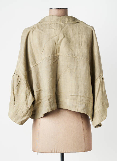 Veste casual col tailleur vert GERSHON BRAM femme