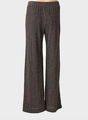 Pantalon droit tissage crêpe taille normale noir LA FEE MARABOUTEE femme