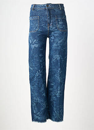 Jeans coupe droite taille normale taille normale bleu LA FEE MARABOUTEE femme