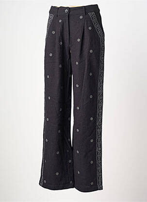 Pantalon droit taille à pinces taille normale noir MAISON HOTEL femme