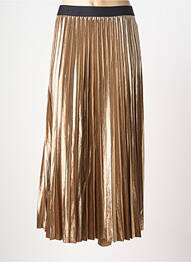 Jupe longue coupe fluide beige LEO & UGO femme