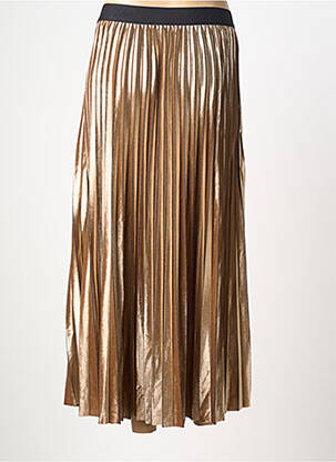Jupe longue coupe fluide beige LEO & UGO femme
