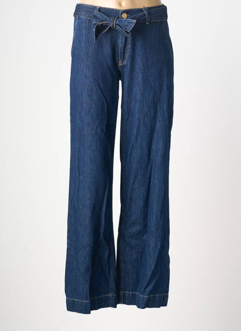 Jeans coupe large tissage brut taille normale bleu PARA MI femme