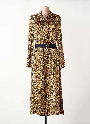 Robe longue manches longues manches longues marron EVA KAYAN femme