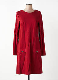 Robe mi-longue manches longues manches longues rouge SURKANA femme