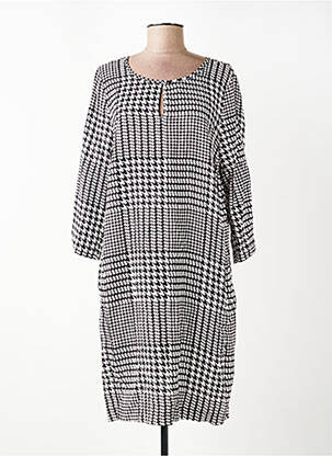 Robe mi-longue manches longues manches longues noir SANDWICH femme