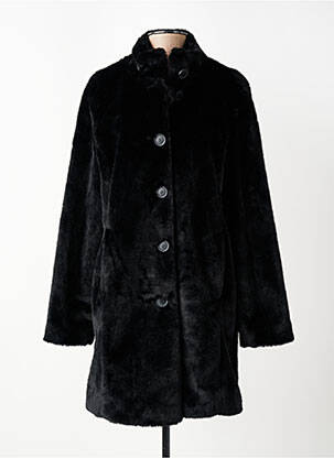 Manteau long coupe droite sans capuche noir BETTY BARCLAY femme