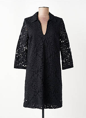Robe mi-longue manches longues manches longues noir LA FEE MARABOUTEE femme