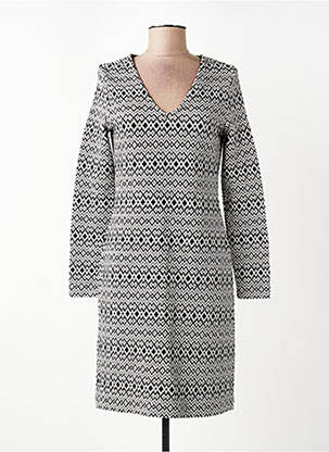 Robe mi-longue manches longues manches longues noir LA FEE MARABOUTEE femme