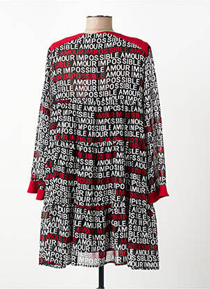 Robe mi-longue coupe fluide manches longues rouge POUPÉE CHIC BY MERCEDES DE MIGUEL femme