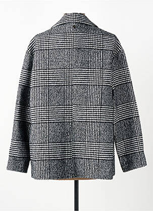 Manteau court coupe droite sans capuche noir BSB femme
