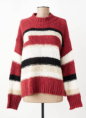 Pull stretch manches longues rouge FLIRT femme