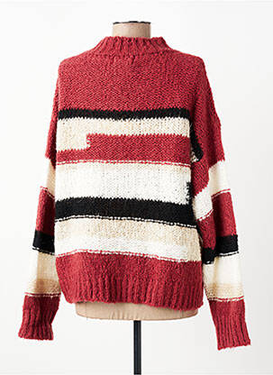 Pull stretch manches longues rouge FLIRT femme