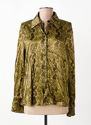 Chemisier coupe fluide manches longues vert SURKANA femme