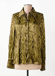Chemisier coupe fluide manches longues vert SURKANA femme