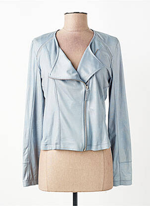 Veste casual coupe cintrée bleu EVA KAYAN femme