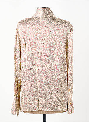 Blouse imprimé fantaisie manches longues beige SURKANA femme