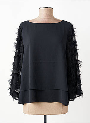 Blouse col rond manches longues noir BETTY BARCLAY femme