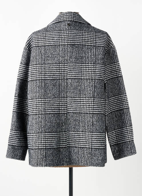 Manteau court coupe droite sans capuche noir BSB femme