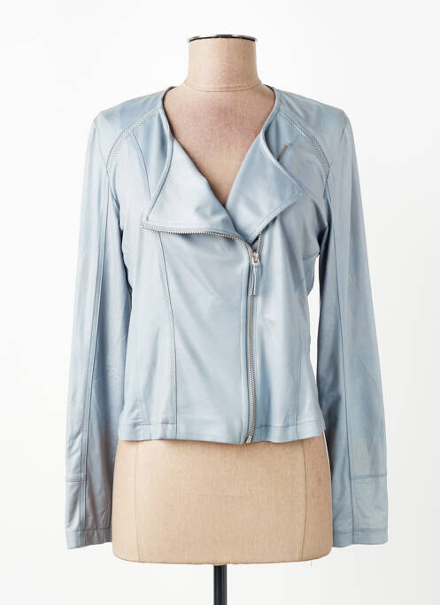 Veste casual coupe cintrée bleu EVA KAYAN femme