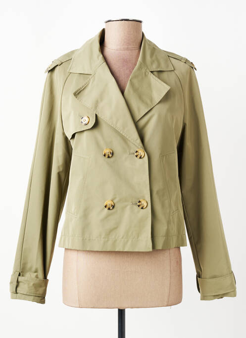 Trench poignets boutonnés sans capuche vert BETTY BARCLAY femme