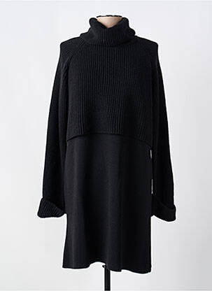 Robe pull stretch manches longues noir LA FEE MARABOUTEE femme